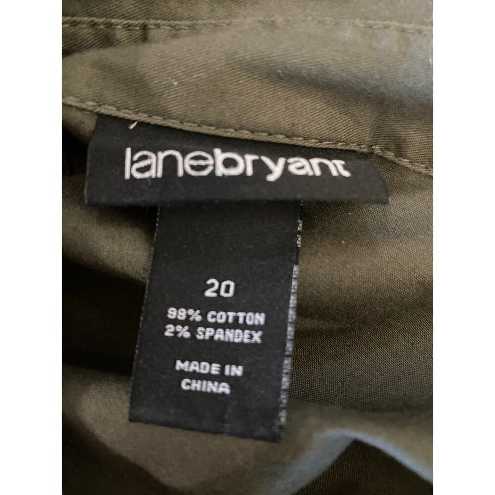 Lane Bryant Dress Army Green Dress - Size 20 - Picture 4 of 7